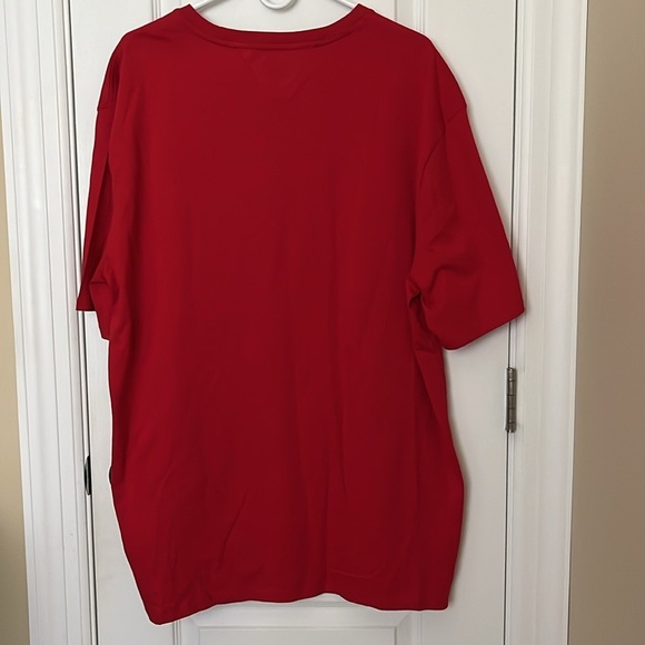 🆕 Tommy Hilfiger Mens Red Crewneck Short Sleeve T-Shirt Size XXL - Picture 2 of 9